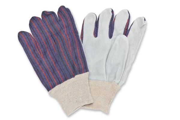 Leather Palm Work Gloves Knit Wrist Clute (Dozen)